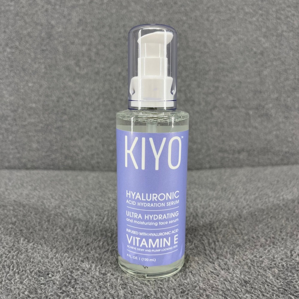 KIYO Hyaluronic Acid Hydration Serum Women 4 oz Clear Vitamin E‎ Dewy Plump Skin
